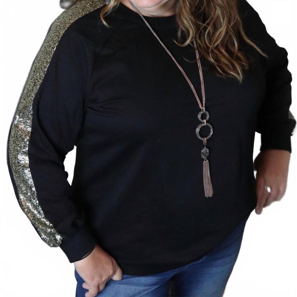 NEW GRACE + EMMA gracey top in black